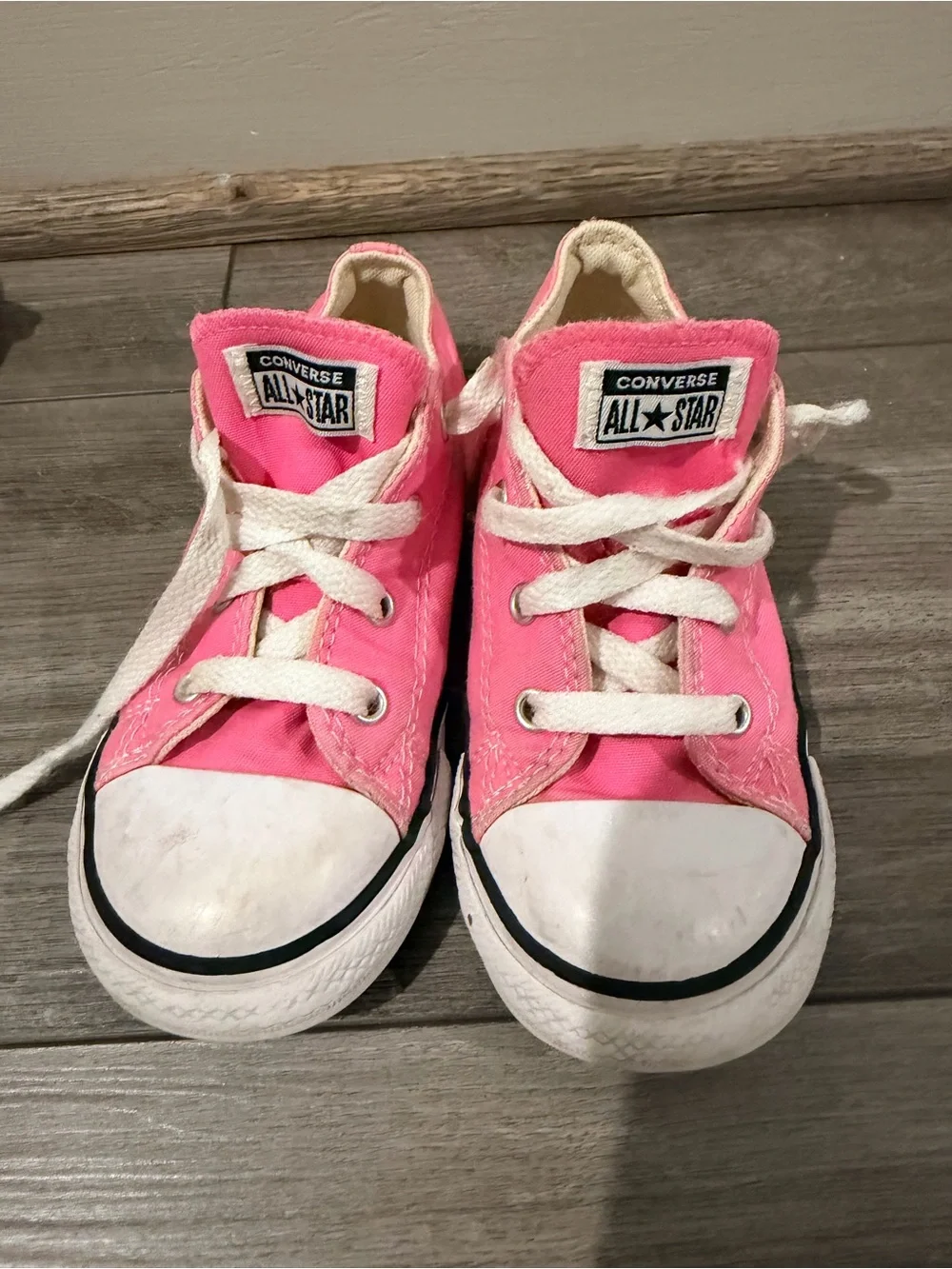 Converse Kids Pink Canvas Low Top Sneakers